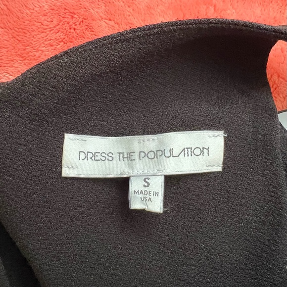 Dress The Population Elegant Little Black Cocktail Dress NWT Size Small - Picture 5 of 7
